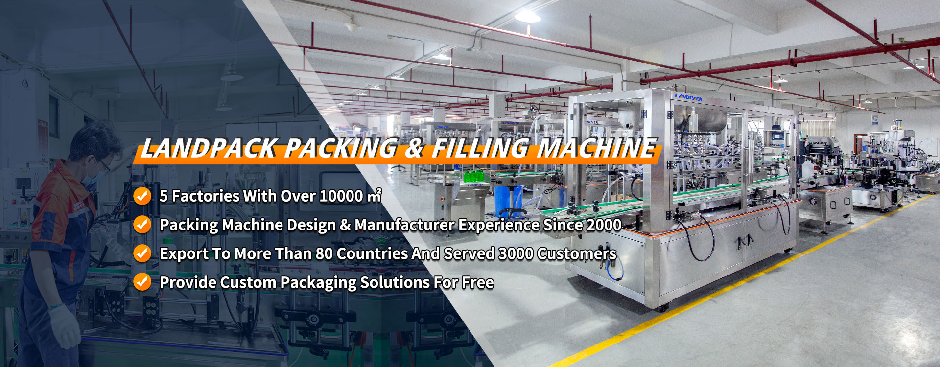 Landpack filling line