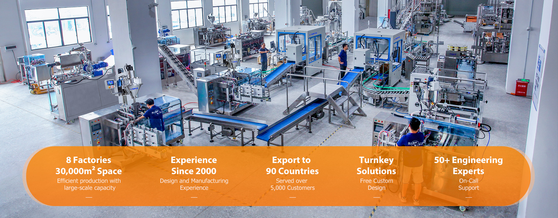 Landpack filling line