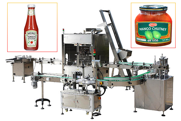 Sauce/ Ketchup/ Paste Bottle Filling Capping And Labeling Machine