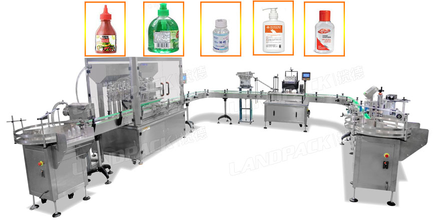 bottle filling capping and labeling machine