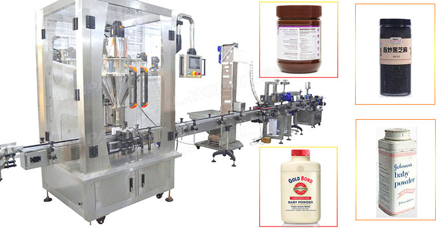 Powder Filling Capping and Labeling Line