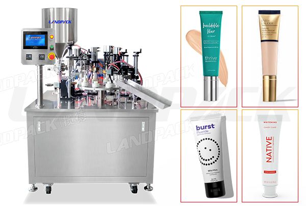 cosmetic tube filling and sealing machine