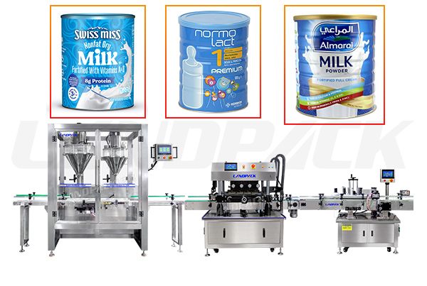 Automatic Milk Powder Tin Weighing Filling Machine Line