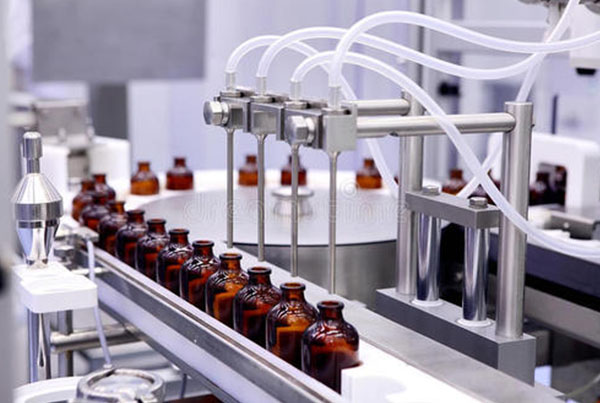 Liquid filling machine line