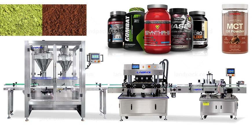 Automatic Powder Tin Weighing Filling Machine Line