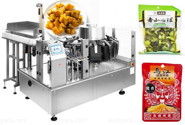 Automatic High Speed Pickle Kimchi Rotary Vacuum Packing Machine