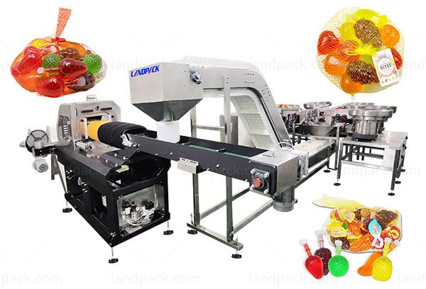 Automatic Fruit-Shaped Jelly Cup Mesh Net Bags Counting And Wrapping Machine