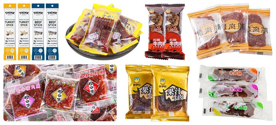 Semi-Automatic Flow Wrapper Packing Machine With Chain-type Batchers for Beef Jerky