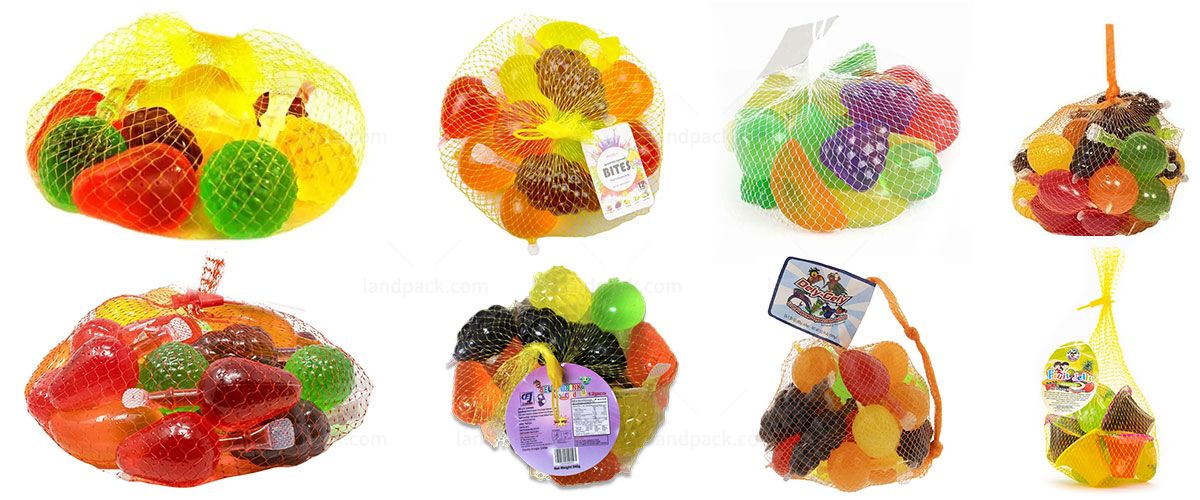 Automatic Fruit-Shaped Jelly Cup Mesh Net Bags Counting And Wrapping Machine