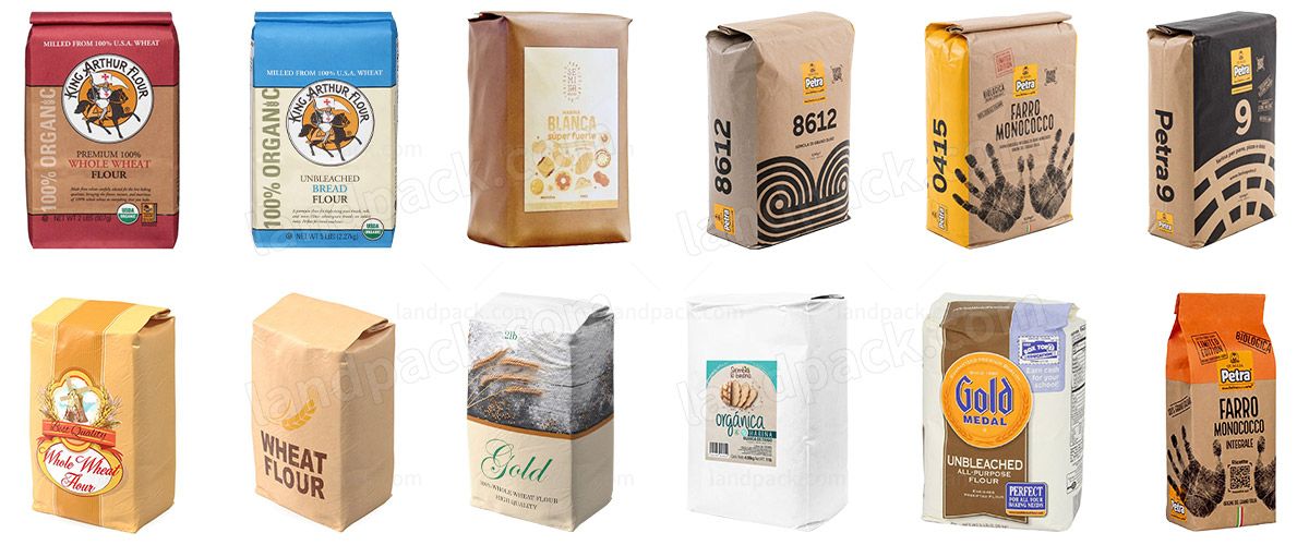 Automatic Flour Powder Premade Block Bottom Pouch Packing Shrinking Machine