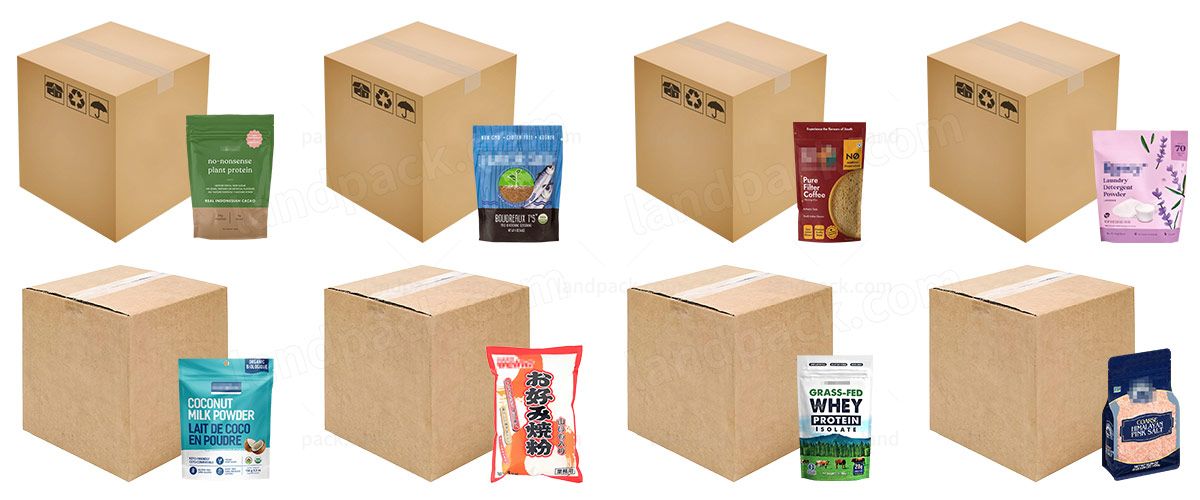 Automated Horizontal Premade Pouch Spice Packaging Line With Case Packer Automated Horizontal Premade Pouch Spice Packaging Line With Case Packer