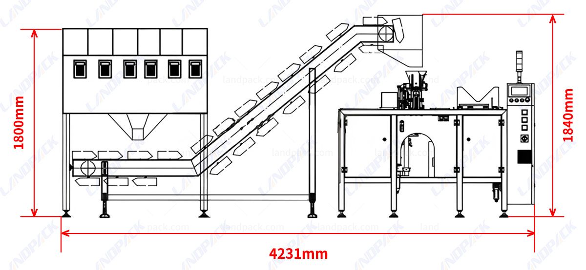 Automatic Mixed Nuts Snack Mini Doypack Packing Machine With Measure