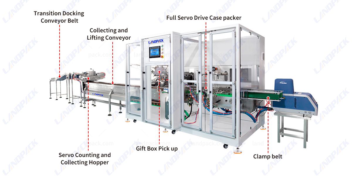 Automatic Bag Counting Cartoning Packing System | inline filler Automatic Bag Counting Cartoning Packing System | inline filler