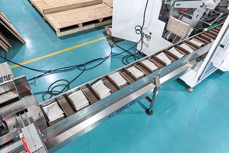 Automatic Bag Counting Cartoning Packing System | inline filler Automatic Bag Counting Cartoning Packing System | inline filler