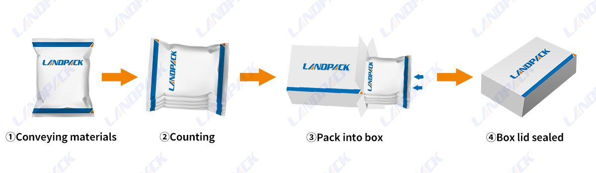 Automatic Bag Counting Cartoning Packing System | inline filler Automatic Bag Counting Cartoning Packing System | inline filler