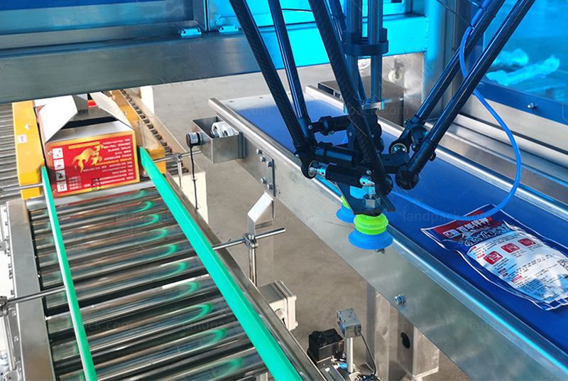 Automatic Delta Robot Case Packing System With Robotic Palletizer Automatic Delta Robot Case Packing System With Robotic Palletizer