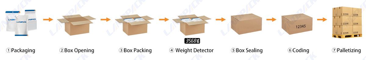 Bagging Cartoning Palletising System | Automatic Horizontal Pouch Packing Machine