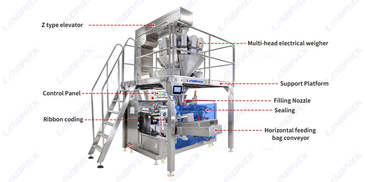 Automatic Garlic Packing Machine Horizontal Pouch Packaging Machine