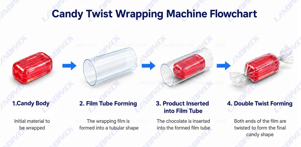 Double Twist Candy Packing Machine Chocolate Toffee Wrapping Machine Double Twist Candy Packing Machine Chocolate Toffee Wrapping Machine
