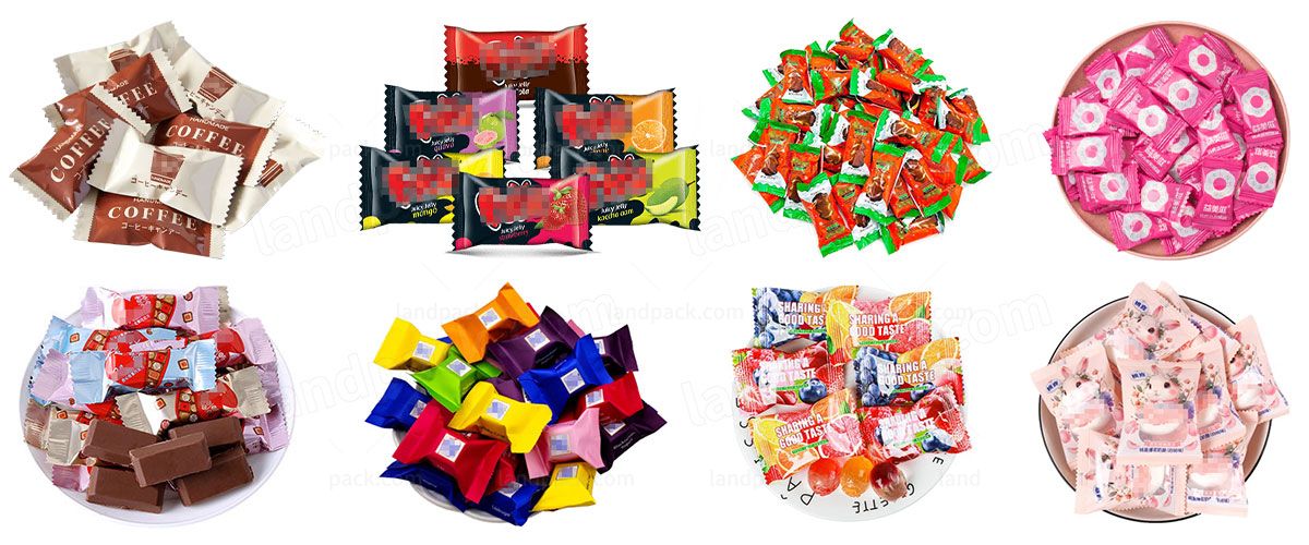 Automatic Hard Candy Pillow Flow Wrapping Packing Machine with Feeding System Automatic Hard Candy Pillow Flow Wrapping Packing Machine with Feeding System