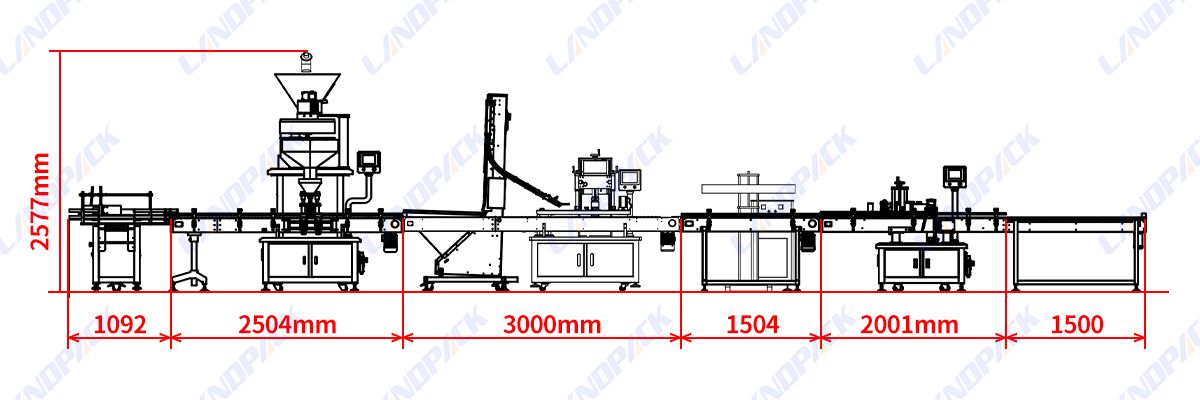 Automatic Granule Filling Capping Labeling Machine Sea Salt Filling Machine