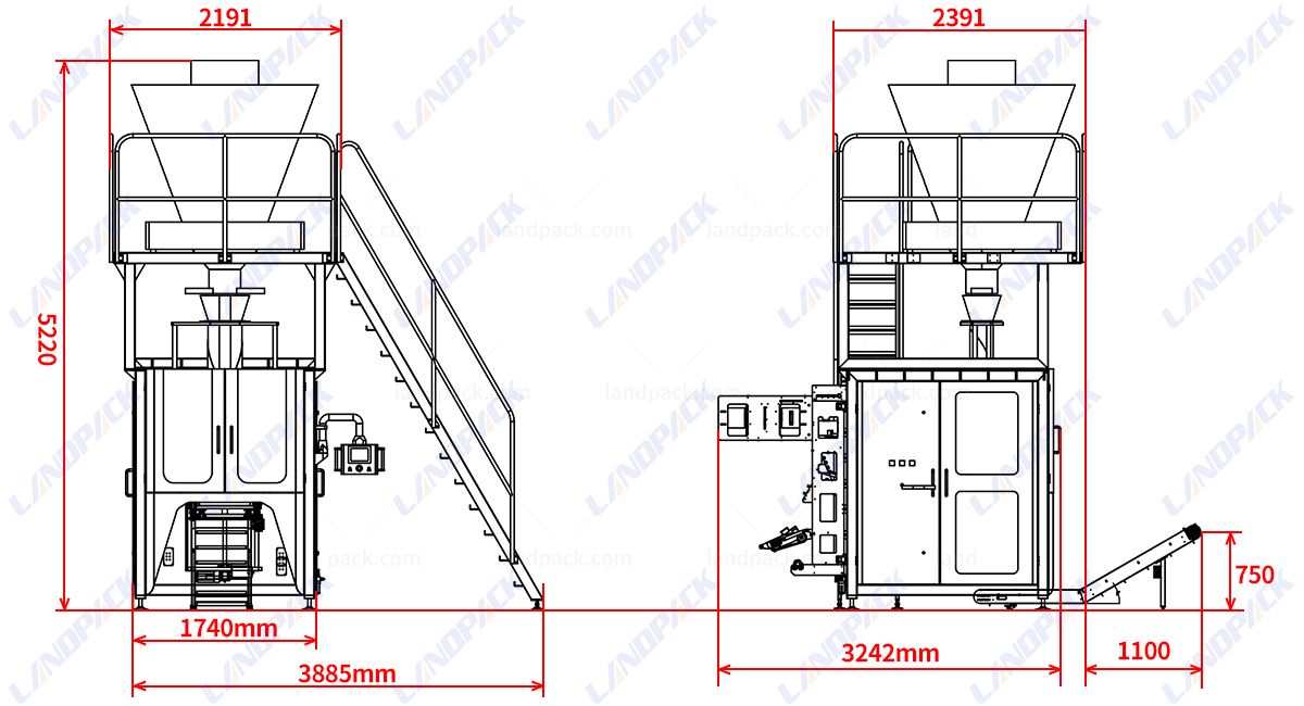 Automatic Granule Packaging Machine with Degassing Valve Device
