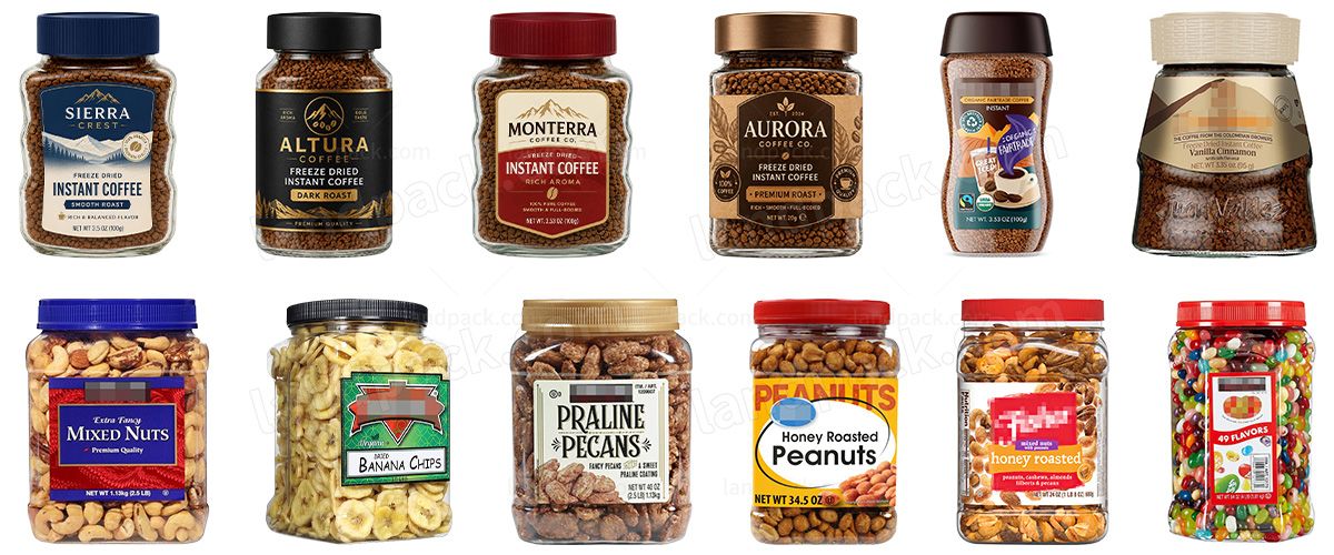 Automatic Coffee Packing Machine Bottle Filling Cap Pressing Labeling Machine Line Automatic Coffee Packing Machine Bottle Filling Cap Pressing Labeling Machine Line