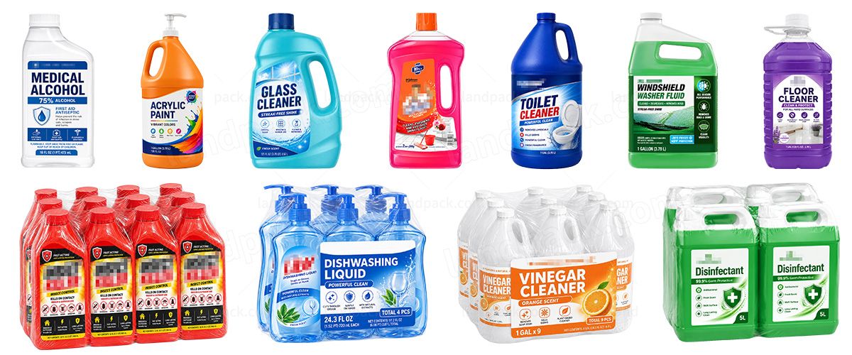 Chemical Filling Machine Liquid Bottle Filling Capping Labeling Shrink Wrapping Line Chemical Filling Machine Liquid Bottle Filling Capping Labeling Shrink Wrapping Line